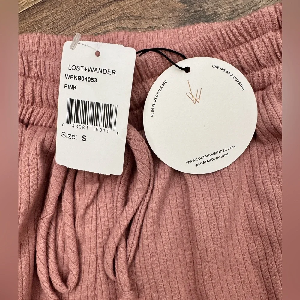 Lost + Wander High Waist Pink Ribbed Shorts Size Available XS, Small